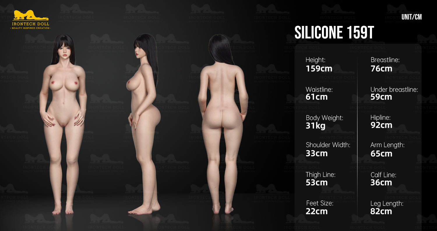 Irontech | 159cm/5ft2 Wonder Dolly Full Silicone ROS Head Sex Doll- Evie