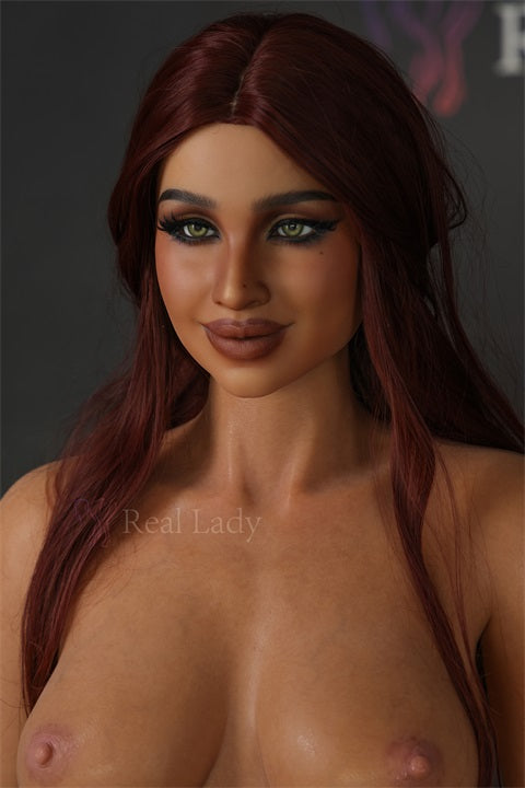 REAL LADY | 170cm/5ft4 Dark Tan Small Breast Full Silicone Sex Doll - R2 Willow