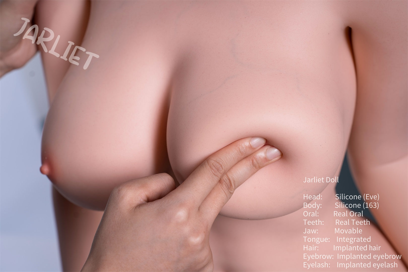 Jarliet | US IN Stock 5ft4/163cm ROS Silicone Head with Movable Jaw Sex Doll - Eve