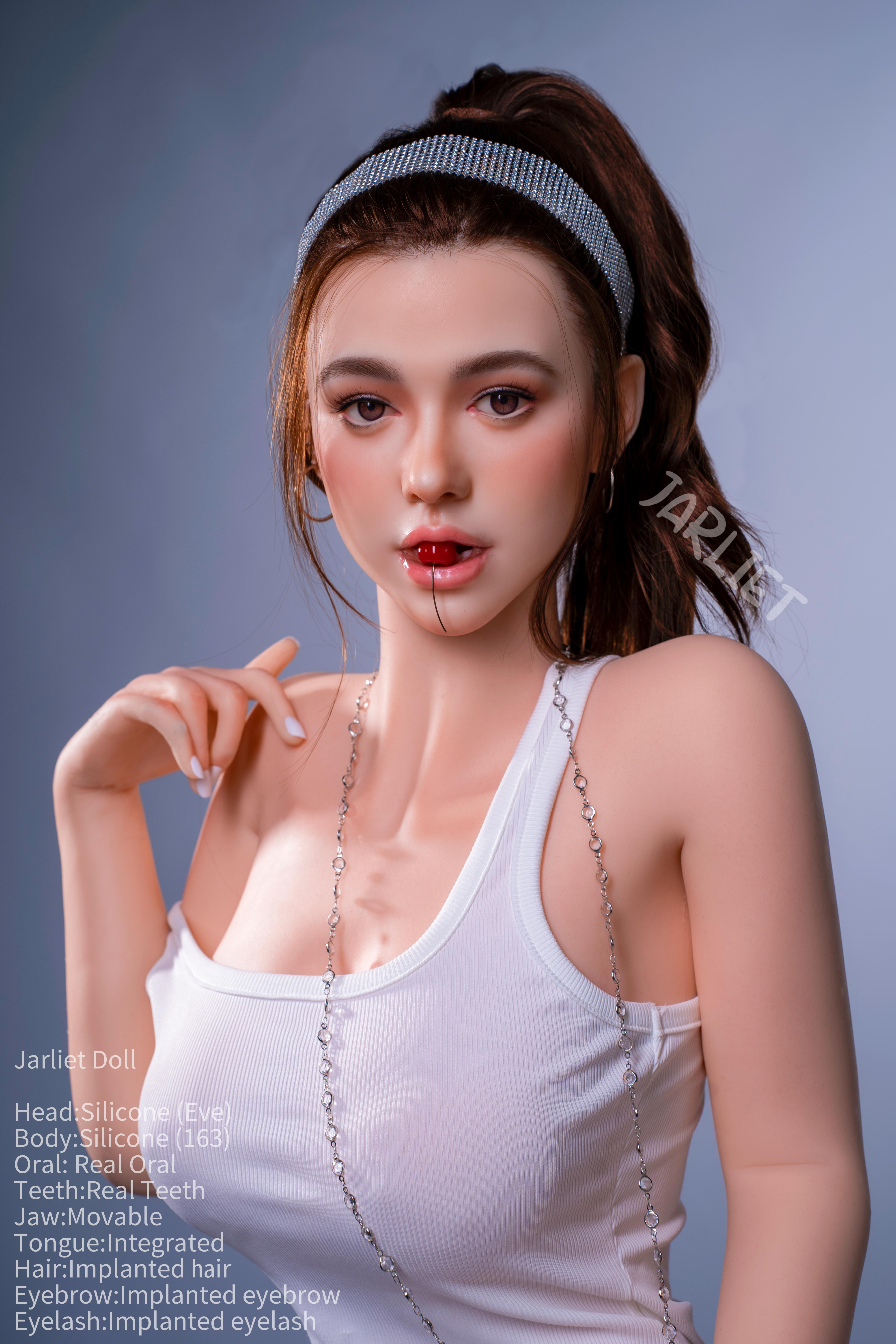 Jarliet | US IN Stock 5ft4/163cm ROS Silicone Head with Movable Jaw Sex Doll - Evea