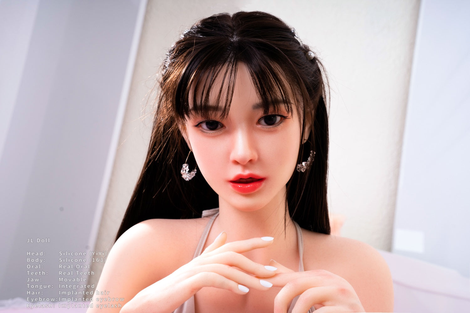 Jarliet | 5ft4/163cm Full Silicone Sex Doll with ROS Silicone Head Movable Jaw - YiYi