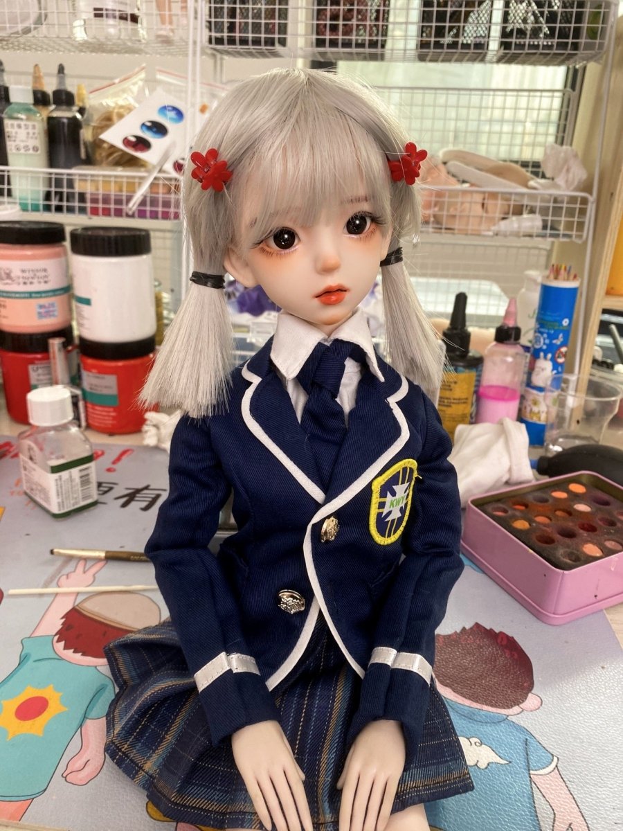 50cm/19.6in Small Breast Anime ACG Sex Doll - Grey Hair - SuperLoveDoll