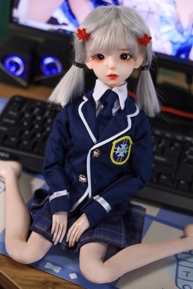 50cm/19.6in Small Breast Anime ACG Sex Doll - Grey Hair - SuperLoveDoll