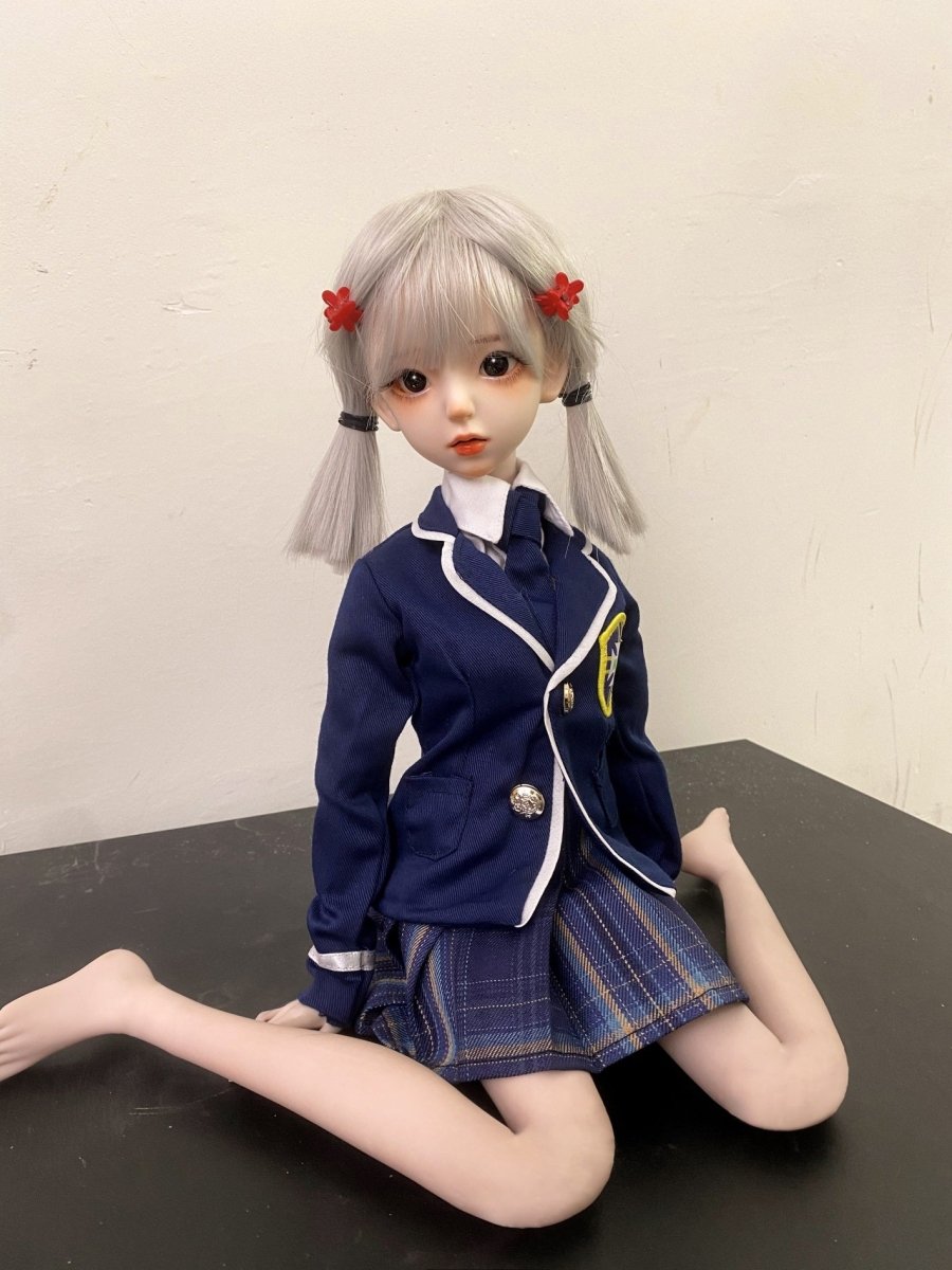 50cm/19.6in Small Breast Anime ACG Sex Doll - Grey Hair - SuperLoveDoll